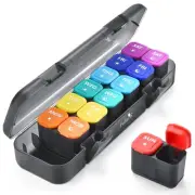 Moisture-Proof Pill Organizer 2 Times a Day, Weekly Pill Boxes & Organiser wi...