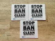 Food and Water Watch Coasters - Lot of 3 - Fracking Climate Change Clean Water