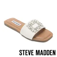 在飛比找momo購物網優惠-【STEVE MADDEN】TICKET 鑽飾平底涼拖鞋(白