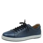 NIB SALVATORE FERRAGAMO 'Newport' Royal Blue Sneakers Shoes 7 EEE $635 Lace Up