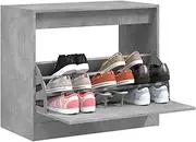 Shoe Cabinet Sonoma Oak 80x34x63 cm Engineered Wood,Shoe Storage Organiser,Cupboard Storage Footwear Stand Rack,Home Hallway Furniture(Concrete Grey,80 x 42 x 69 cm)