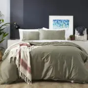 Park Avenue Natural Bamboo Cotton 500 Thread Count Jade Quilt Cover Set