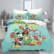 c92 Duvet Cover Mickey Donald Duck Bedding Set Single Bed Double King Size Full Size Microfiber Needlework Pillowcases Quilt Cover ee92