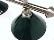 Pool Snooker Billiard Table Lighting - LARGE Brushed Light (4 x Green Shades)