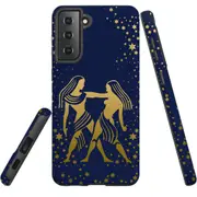 For Samsung Galaxy S21 FE Case Armour Cover, Gemini Drawing