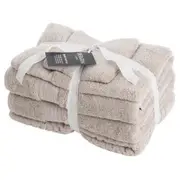 5pc Sheraton Luxury Egyptian Cotton Towel Pack Bath/Hand/Mat Face Washer Flax