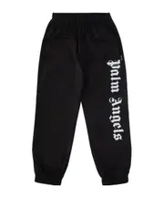 Palm Angels Kids Logo Printed Elasticated Waistband Track Pants 14Y,10Y Black