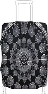 [Joisal] Colorful Indian Design Mandala Large Luggage Cover Fit 18-32 Inch Luggage, Airplane Travel Essentials, Mandala Disc, XL 29-32 in