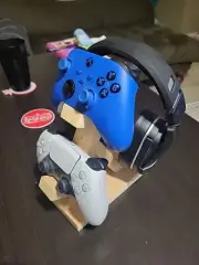 Video Game Controller Stand PS5 XBOX HEADSET WOODEN