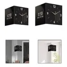 Double Sided Wall Clock Corner Clock Creative with Remote Control Multipurpose