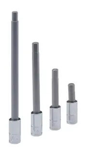 Genius Tools 1/4" Dr. 2.5mm Hex Bit Socket, 70mmL - 208+2325
