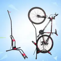 在飛比找蝦皮購物優惠-DELMER直立自行車支架,垂直可調高度自行車存放架,獨立式