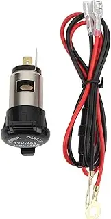 12-24V Cigarette Lighter Socket Sturdy and Practical Design for Car Truck RV ATV Boat, RedBlack, 1 Count