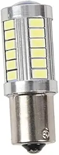 IsMwav BA15S 12V White LED Sidelight Indicator Car Light Bulb 1156 P21W Silver 33-LED