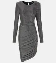 [Veronica Beard] Veronica Beard Cyrus metallic minidress AU 10 silver