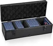 OUUTMEE Toploader Storage Box for 3" x 4" 35pt Rigid Card, Top Loader Card Storage with 3 Partition Holds 300+ Toploaders for Trading Cards, Sports Cards, Rating card
