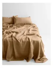 [Aura Home] Evie Organic Stonewash Sheet Set in Toasted Pecan