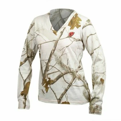 Scent Blocker Women's Fused Cotton L/S T-Shirt Snow Camo MD NWT'S CHEST 37-38"