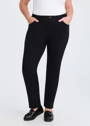 [Virtuelle] Taking Shape Ponte Straight Leg Pant Size 30 in Black - Plus Size Women's Bottoms Black