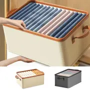 Jeans Clothes Storage Bags Organizer Foldable Wardrobe Cube Closet Boxes 2 Size