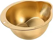 Home Kitchen Rice Strainer Stainless Steel Strainer Drainer Basket Rice Washing Bowl Drain Basket
