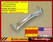 Hidden Rain Gutter Hangers 100 QuickScrew Premium 5 inch 5" Aluminum W/CLIP