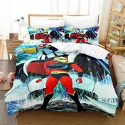 v2707 Bed Sheets Goldorak Grendizer Bedding Set Duvet Cover Bedroom Comforter Covers Single Twin King Size Quilt Cover Home Textile /PCS 3-Piece Beddi