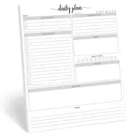 321Done Daily Planning Notepad - 50 Sheets (8.5x11) - Day to Do List Planner