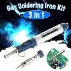 3 In 1 Cordless Butane Soldering Iron Torch Kit Manual Ignition Tool Home