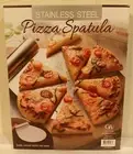 Pizza Peel Spatula Paddle Scraper Cutter Stainless Steel Metal Reversble Peeler