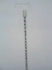 Walking cane acrylic pink and blue flowers lucite elegant designer changeable