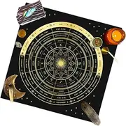 Tarot Altar Cloth, Square Witch Tarot Cloth, Velvet Divinations Tablecloth, Delicate Astrology Oracle Pad for Reading Tarot, Mystical and Spiritual Practices, Delicate Tarot Cloth