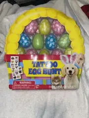NEW Pet Tattoo Egg Hunt 16 Eggs prefilled Easter Egg Fast Free Shipping