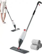 Spray Mop | Wet Dry Flat Mop,Large Capacity Clean Supplies Reusable Washable Pad for Laminate Tile Commercial Home Marble