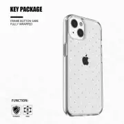 For Apple iPhone 15 (6.1") Diamond Bling Sparkle Hybrid TPU Bumper Case Cover