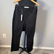 Vineyard Vines Black High-Rise Kick Flare Jeans size 26 tux velvet striped
