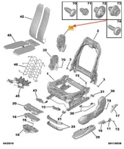 PEUGEOT 3008 SUV Passenger Seat Hinge Frame Right RHD 16101553ZD New Genuine