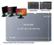 3M Black Frameless Privacy Filter for Desktop 18.5" Widescreen Monitor (16:9)