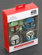 STAR WARS / MANDALORIAN Hallmark GROGU Christmas Tree Topper & (4) Ornaments