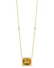 Le Vian Cinnamon Citrine 14K 4.06 ct. tw. Diamond & Citrine Adjustable Necklace