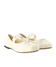 round toe flats 36,37,38,40,41 white