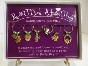 Stemware Wineglass Charms - Irish Theme - Round Abouts - Set of 6 NIB