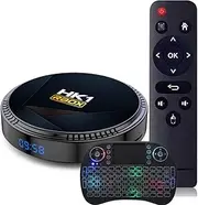 Android 12.0 TV Box, HK1 RBOX H8 Allwinner H618 Quad Core 4GB RAM 128GB ROM Support 2.4Ghz/5.0Ghz WiFi BT5.0 10/100M Ethernet 4K HDMI 2.0 DLNA 3D with Wireless Mini Keyboard,2gb+16gb