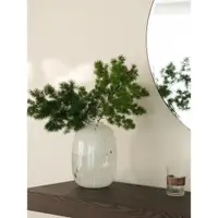 在飛比找蝦皮商城精選優惠-白色透明玻璃花瓶擺件大號圓形窄口鮮花插花花器簡約裝飾品 DF