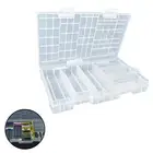 Clear Plastic Box for Organizing 60 AA and 40 AAA Batteries Dustproof Design