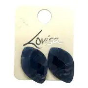 NWT New Lovisa Geometric Dark Blue Stone Earrings E4ABL