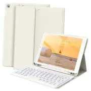 Keyboard Case for iPad 9th/8th/7th Generation(2021/2020/2019), 10.2 Cream White