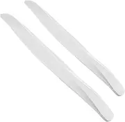 BokWin 2PCS Universal Car Bumper Protector Rubber, Anti-Collision Car Front and Rear Corner Bumper Guard Lip Anti-Scratch Strips Sticker for Cars SUV Pickup Truck (White)