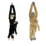 Wild Republic Monkey with Baby Plush Toy - Chimpanzee
