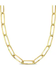 14K Italian Gold Oval Link Chain Necklace
